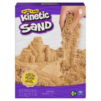 Kinetic Sand , 5.5lbs (2.5kg) Natural Brown Play Sand for Arts and Crafts, Sandbox, Amazon Exclusive (Packaging May Vary), Moldable Sensory Toys, Ages 3 and up