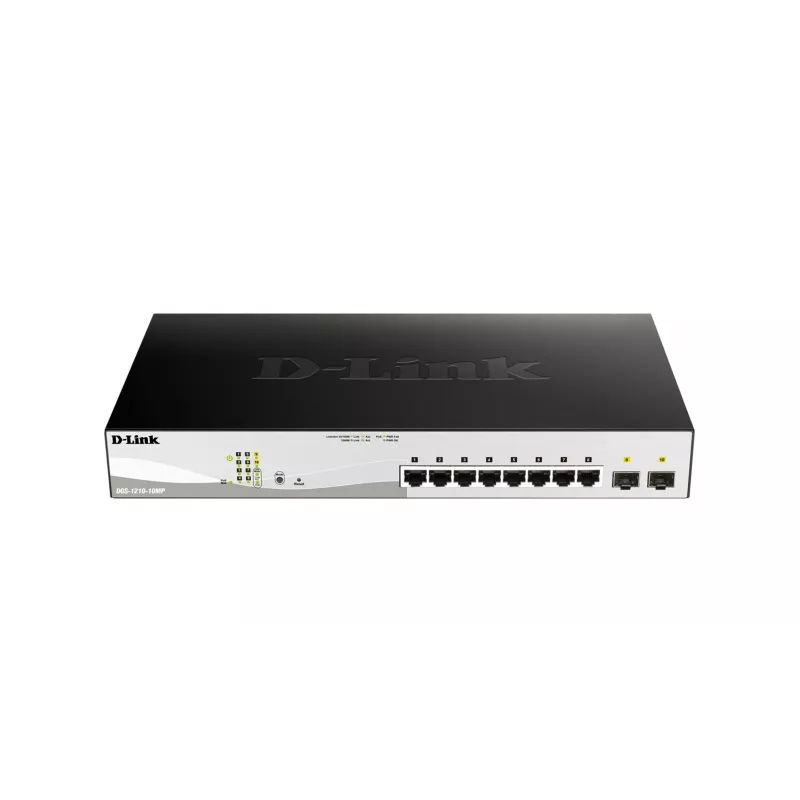 D-Link 10-Port Gigabit PoE+ Smart Managed Switch including 2 SFP Ports