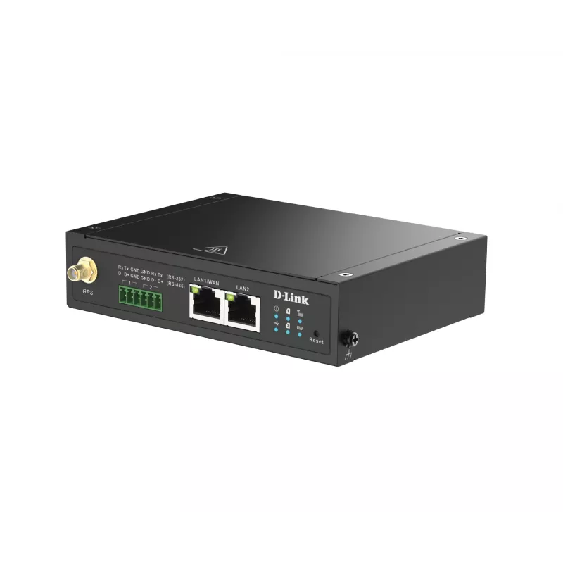 D-Link 4G LTE IIoT Gateway, Cellular network gateway, Black, 4G, LTE, LTE, MicroSD (TransFlash), External