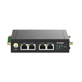D-Link 4G LTE M2M VPN Wi-Fi Router, Cellular network router, Black, DIN-rail, 802.11b, 802.11g, Wi-Fi 4 (802.11n), 300 Mbit/s, 4G
