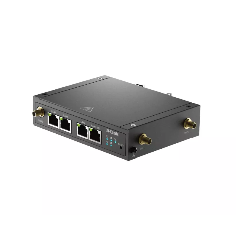 D-Link 4G LTE M2M VPN Wi-Fi Router, Cellular network router, Black, DIN-rail, 802.11b, 802.11g, Wi-Fi 4 (802.11n), 300 Mbit/s, 4G