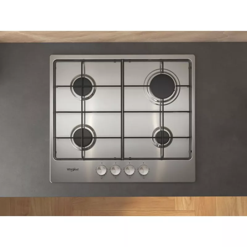 Whirlpool TGML 650 IX Stainless steel Built-in 58 cm Gas 4 zone(s)