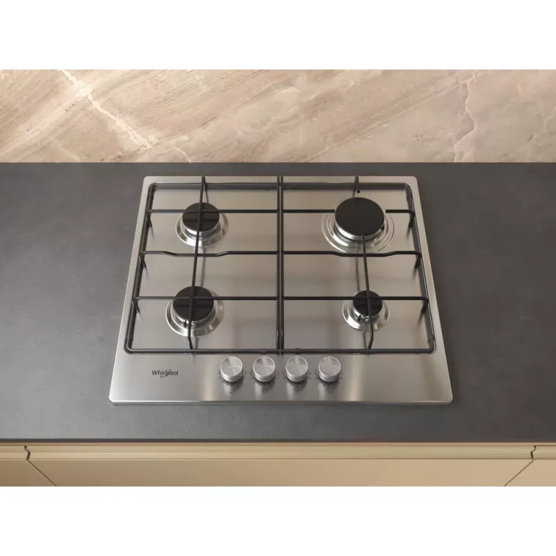 Whirlpool TGML 650 IX Stainless steel Built-in 58 cm Gas 4 zone(s)
