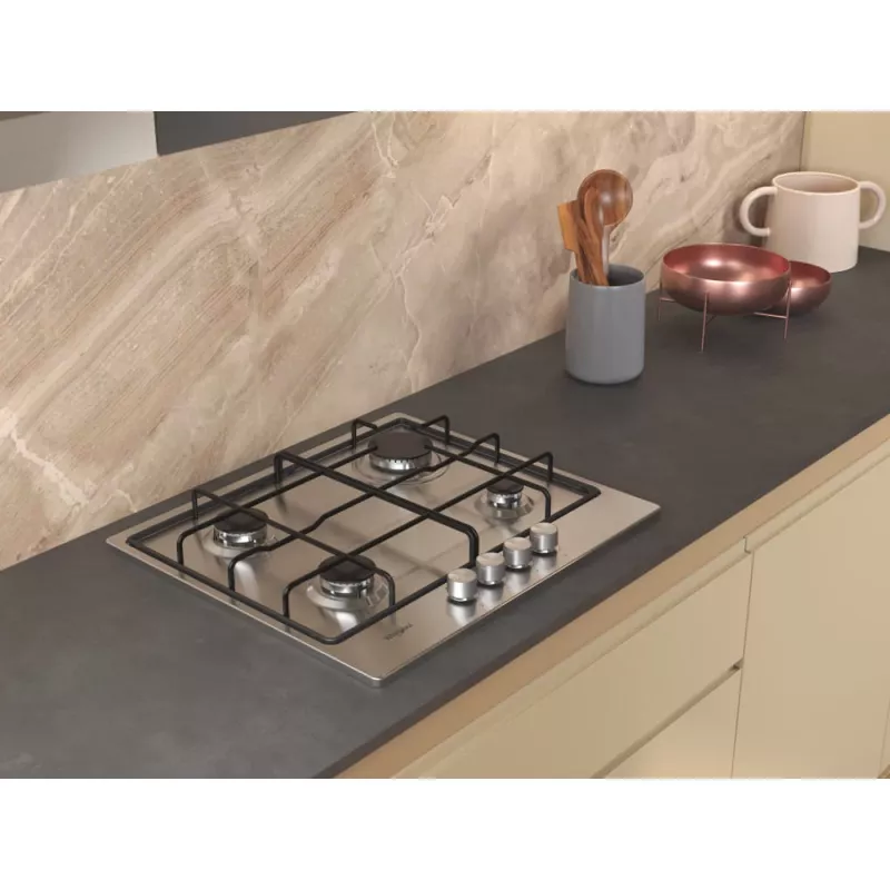 Whirlpool TGML 650 IX Stainless steel Built-in 58 cm Gas 4 zone(s)