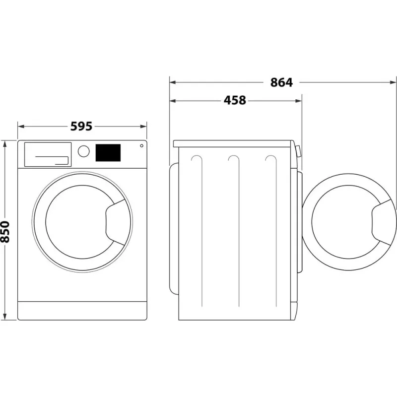 Whirlpool WRBSB 6249 S EU washing machine Front-load 6 kg 1151 RPM Black, White