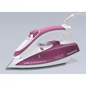 Ariete 6215 Steam Iron 2200W - stainless steel plate - 280 ml tank - Pink