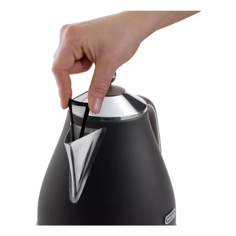 De’Longhi KBOV 2001.BK electric kettle 1.7 L 2000 W Black, Brown
