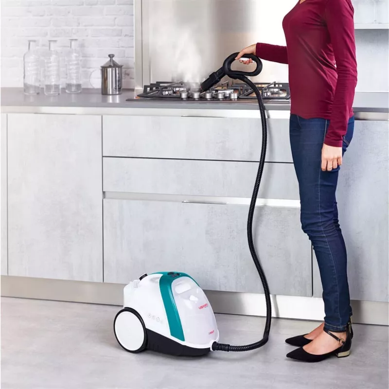 Polti Vaporetto Smart 100_T Cylinder steam cleaner 1500 W Blue, White