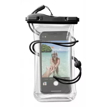 Cellularline Voyager - Universal Waterproof smartphone case, Pouch case, Universal, Universal, 80 x 165 mm, Black