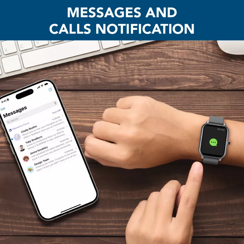 Cellularline ION Bluetooth® smartwatch with app, LED, 91 g