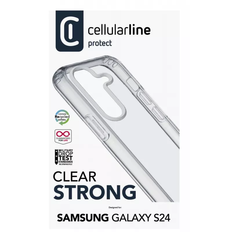 Cellularline Clear Protect - Galaxy S24 Hard case with rubber edges