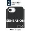 Cellularline Sensation - iPhone 16e/17e Soft-touch silicone case with built-in Microban® antibacterial technology