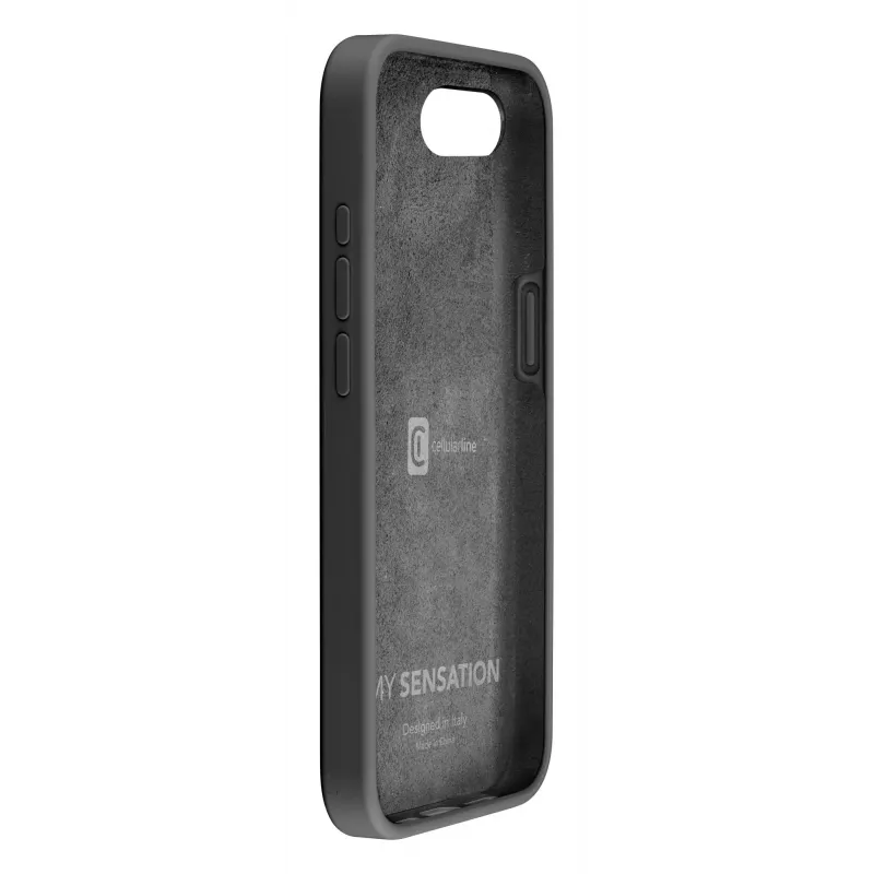 Cellularline Sensation - iPhone 16e/17e Soft-touch silicone case with built-in Microban® antibacterial technology