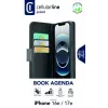 Cellularline Book Agenda - iPhone 16e/17e Leather-effect book case with magnetic closure