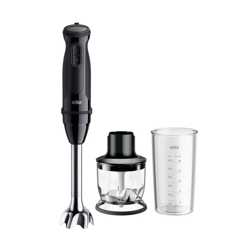Braun MultiQuick 3 MQ30201M 0.6 L Immersion blender 900 W Black, Satin steel