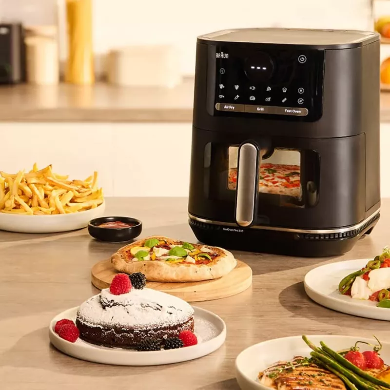Braun HF 5075 Single Stand-alone 2000 W Hot air fryer Black, Grey