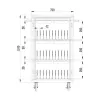 Techly I-CABINET-30DUTY portable device management cart/cabinet White, Blue