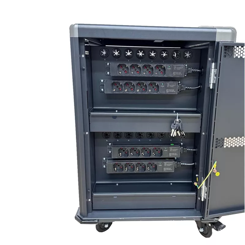 Ewent EW1703 portable device management cart/cabinet Black, Grey