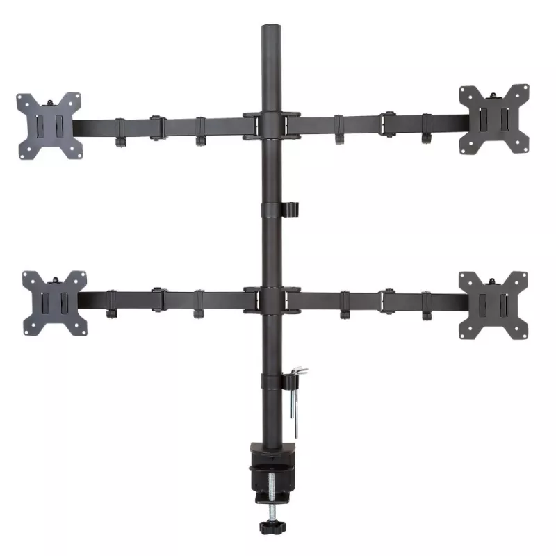 Techly ICA-LCD 382-Q monitor mount / stand 68.6 cm (27 inch) Desk Black