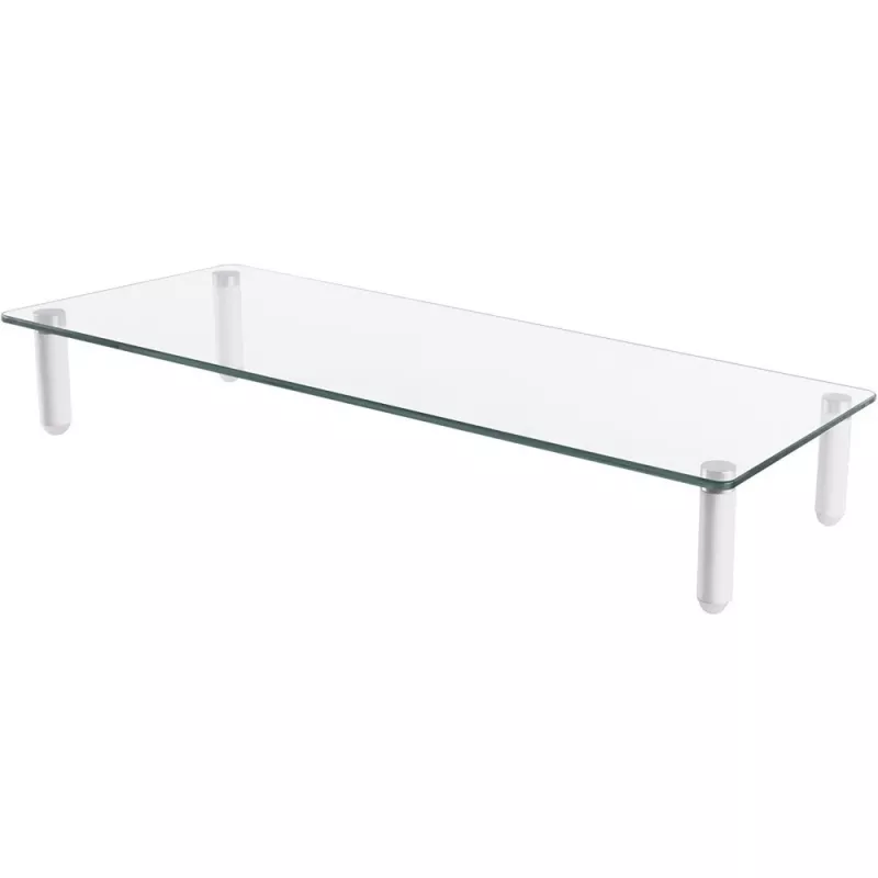 Techly Universal Tabletop Monitor Riser, Freestanding, 20 kg, 33 cm (13 inch), 81.3 cm (32 inch), Transparent
