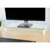 Techly Universal Tabletop Monitor Riser, Freestanding, 20 kg, 33 cm (13 inch), 81.3 cm (32 inch), Transparent