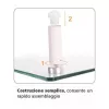 Techly Universal Tabletop Monitor Riser, Freestanding, 20 kg, 33 cm (13 inch), 81.3 cm (32 inch), Transparent