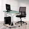 Techly Compact Desk for PC Metal & Glass with Wheels ICA-TB 3791A
