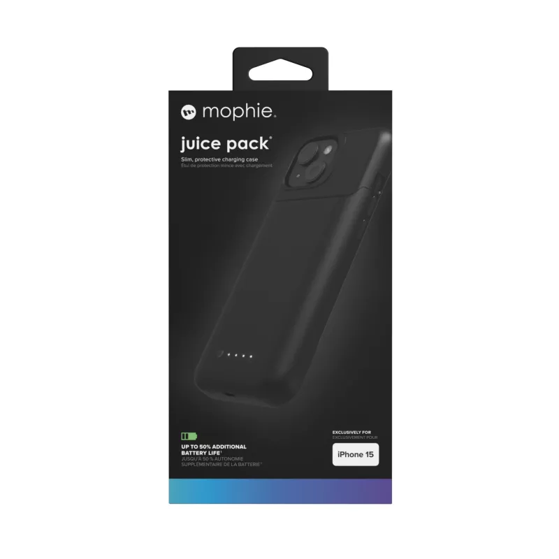 mophie Juice Pack mobile phone case 15.5 cm (6.1 inch) Cover Black
