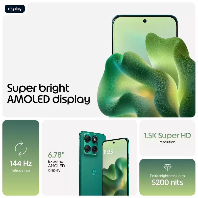 Motorola edge 70 fusion 17.2 cm (6.78 inch) Dual SIM Android 16.0 5G USB Type-C 8 GB 256 GB 5200 mAh Green