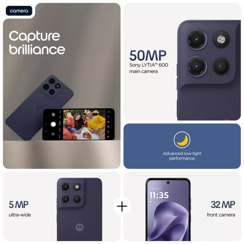 Motorola moto g17 17.1 cm (6.72 inch) Dual SIM Android 15 USB Type-C 4 GB 128 GB 5200 mAh Purple