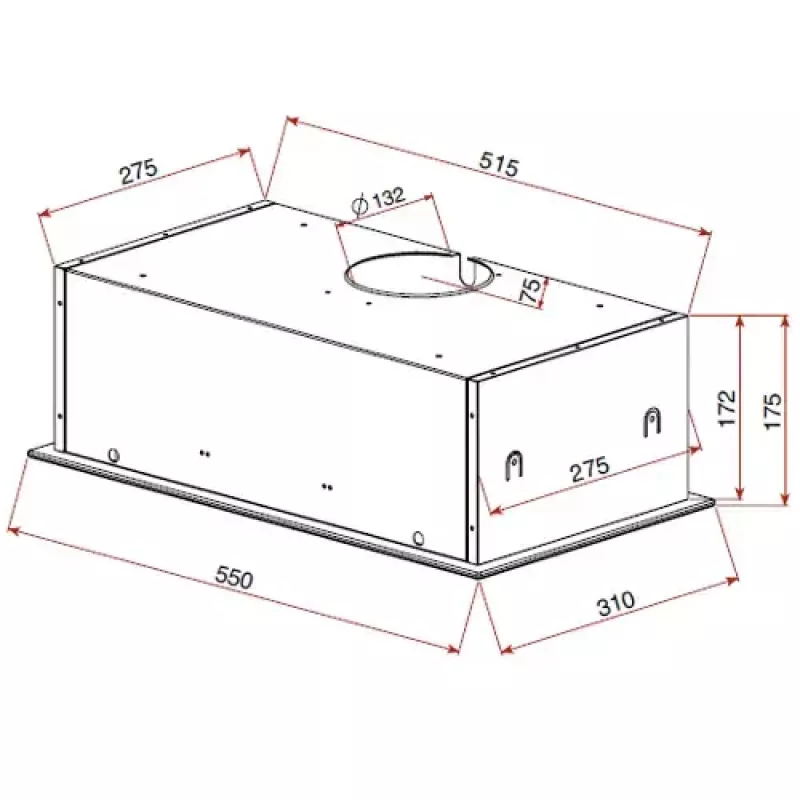 Wall-mounted extractor Teka GFG 2, Metal filter, Noise level 51 dB