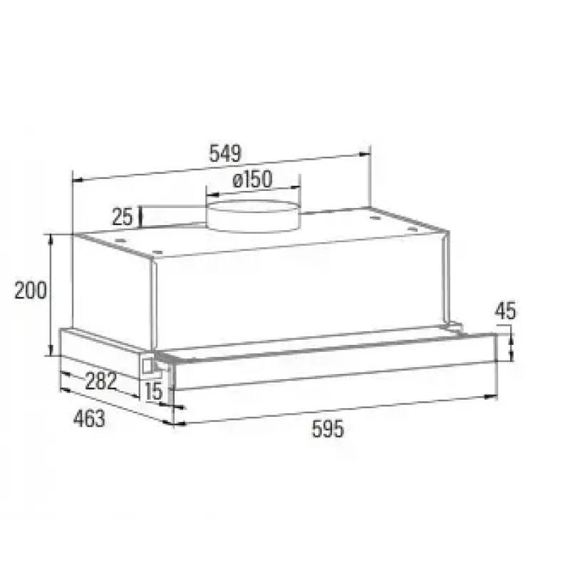 Built-in extractor CATA TFB-5160 BK Black 297.2 m³/h
