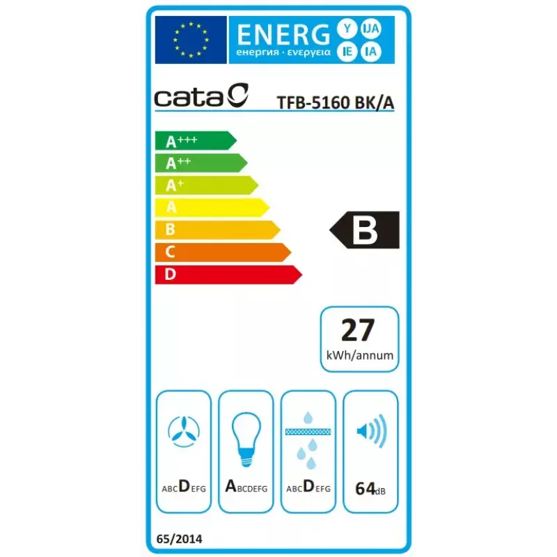 Built-in extractor CATA TFB-5160 BK Black 297.2 m³/h