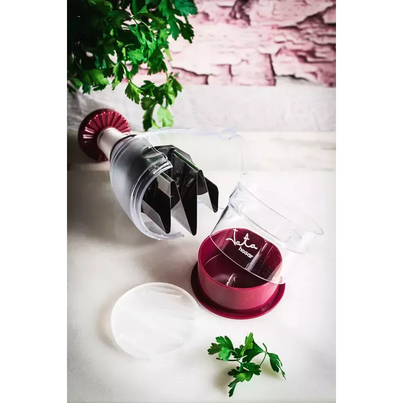 Manual food chopper JATA AC54 Bordeaux Transparent