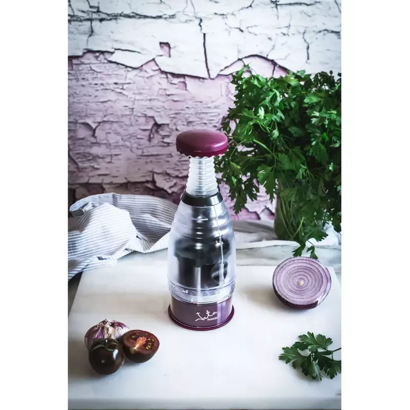 Manual food chopper JATA AC54 Bordeaux Transparent