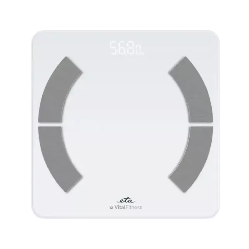 Electronic personal scale ETA ETA277990000 — white, square, 180 kg capacity, 100 g accuracy