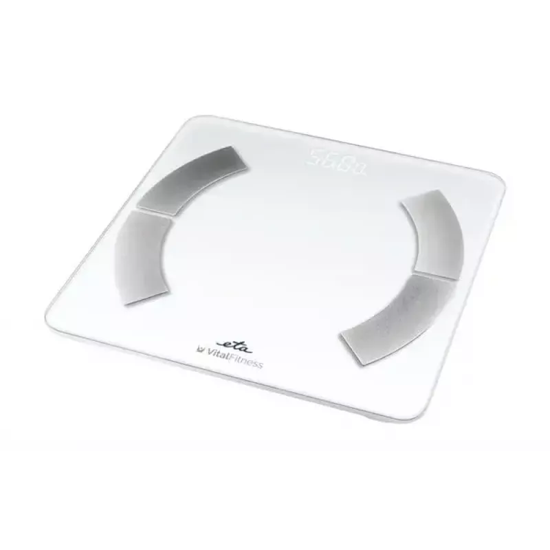 Electronic personal scale ETA ETA277990000 — white, square, 180 kg capacity, 100 g accuracy