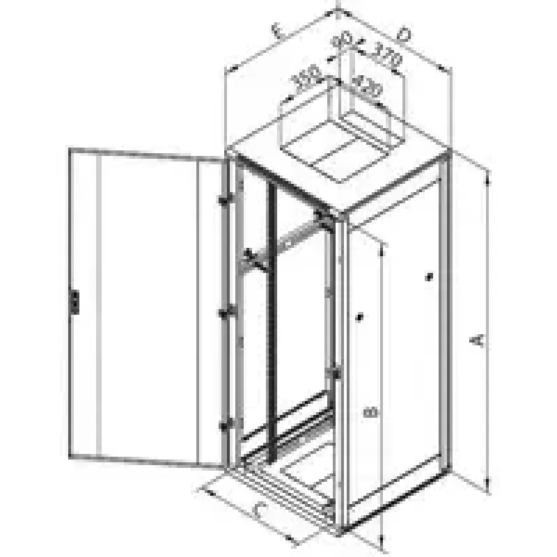 Freestanding rack Triton RMA-42-A82-CAX-N1 42U 800kg Grey