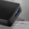 Axagon SuperSpeed USB SLIM hub, USB 3.2 Gen 1 (3.1 Gen 1) Type-A, USB 3.2 Gen 1 (3.1 Gen 1) Type-A, 5000 Mbit/s, Black, Plastic, 0.14 m