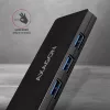 Axagon SuperSpeed USB SLIM hub, USB 3.2 Gen 1 (3.1 Gen 1) Type-A, USB 3.2 Gen 1 (3.1 Gen 1) Type-A, 5000 Mbit/s, Black, Plastic, 0.14 m