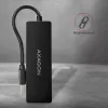 Axagon SuperSpeed USB SLIM hub, USB 3.2 Gen 1 (3.1 Gen 1) Type-A, USB 3.2 Gen 1 (3.1 Gen 1) Type-A, 5000 Mbit/s, Black, Plastic, 0.14 m