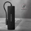 Axagon SuperSpeed USB-C SLIM hub, USB 3.2 Gen 1 (3.1 Gen 1) Type-C, USB 3.2 Gen 1 (3.1 Gen 1) Type-A, 5000 Mbit/s, Black, Plastic, 0.14 m