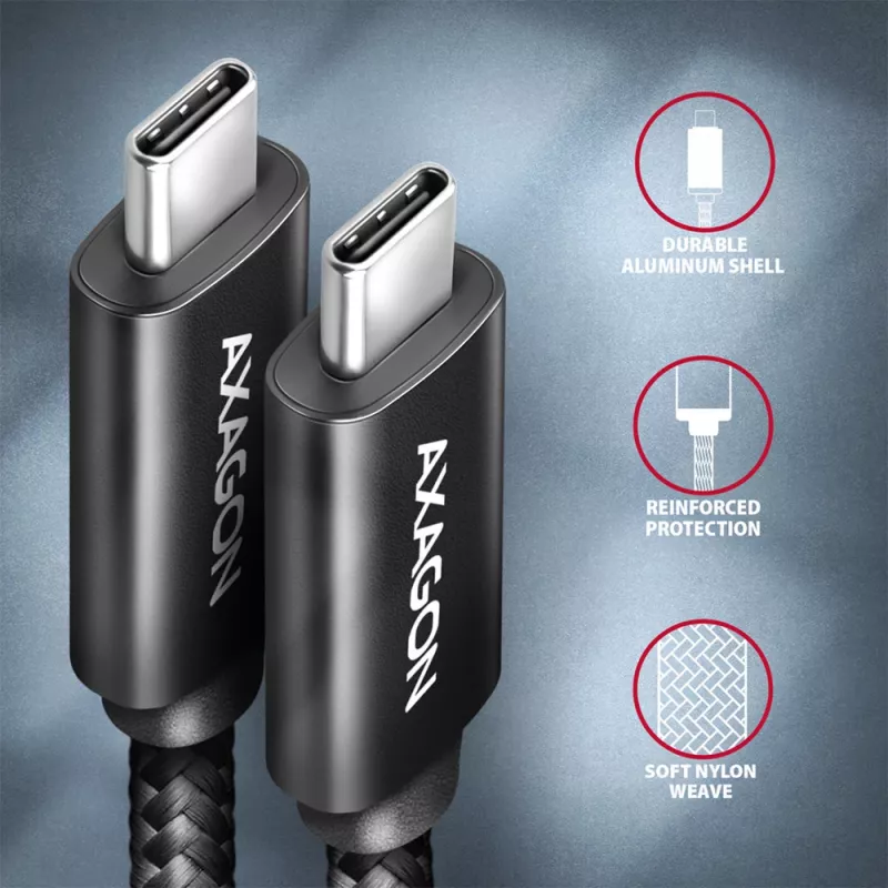 Axagon BUCM432-CM10AB USB cable USB4 Gen 3x2 1 m USB C Black