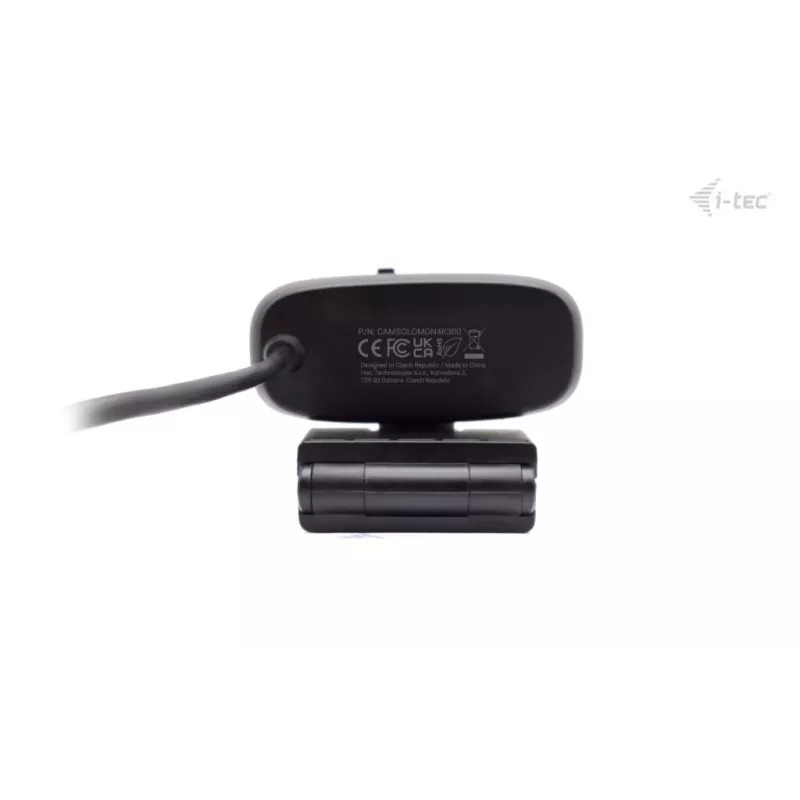 Webcam i-tec SOLOMON 300 4K, USB, 3840×2160, 8.29 MP, clip mount, black