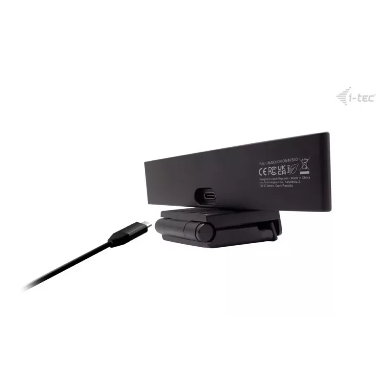 Webcam ITEC i-tec SOLOMON 500 4K PDAF — 4K Ultra HD, 3840×2160, USB, clip mount, black