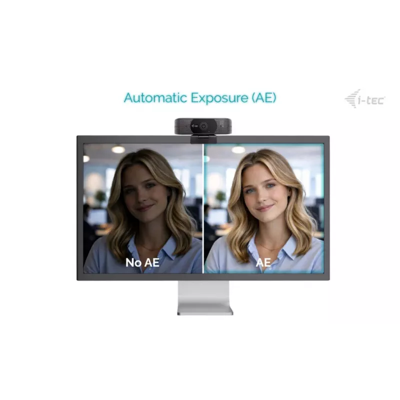 Webcam ITEC i-tec SOLOMON 500 4K PDAF — 4K Ultra HD, 3840×2160, USB, clip mount, black