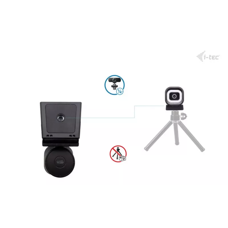 Webcam ITEC i-tec SOLOMON 700 STREAM 4K with 3840x2160@60fps, 8.29 MP, USB-C, 1/4 inch tripod thread