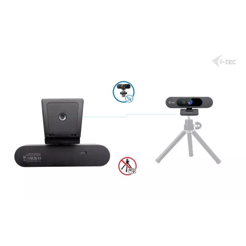 Webcam ITEC SOLOMON PRO 900 4K, 3840×2160, 8.29 MP, USB, Clip mount, Black