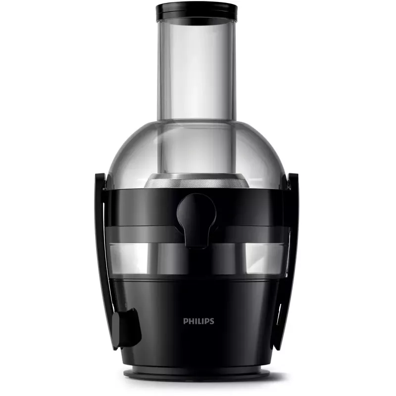Slow juicer Philips Viva Collection HR1856, 800 W, black, LED display, juice container