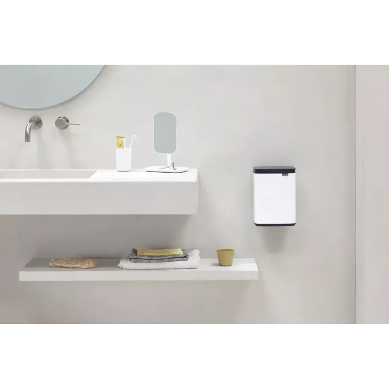 Brabantia Bo Waste Bin 4 L Rectangular Steel Black White